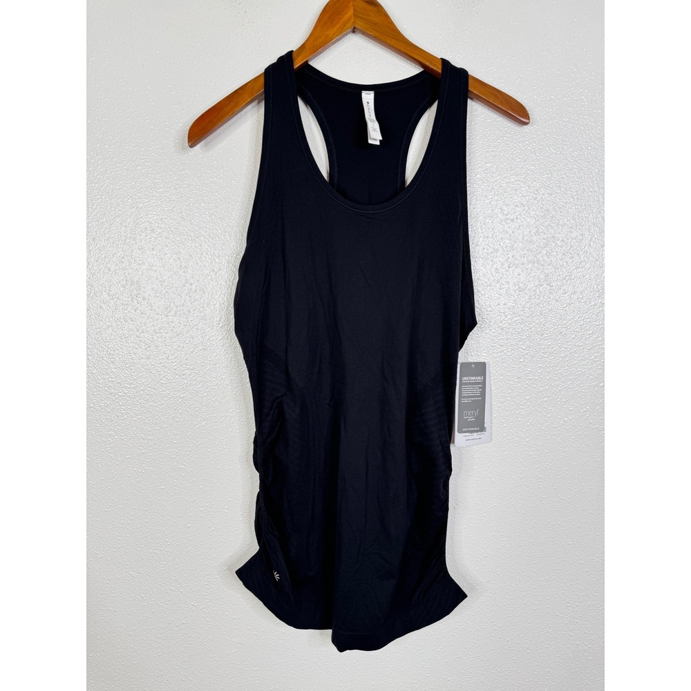 Athleta Speedlight Tank Black Seamless Racerback Running Top 150988-00-2-0002